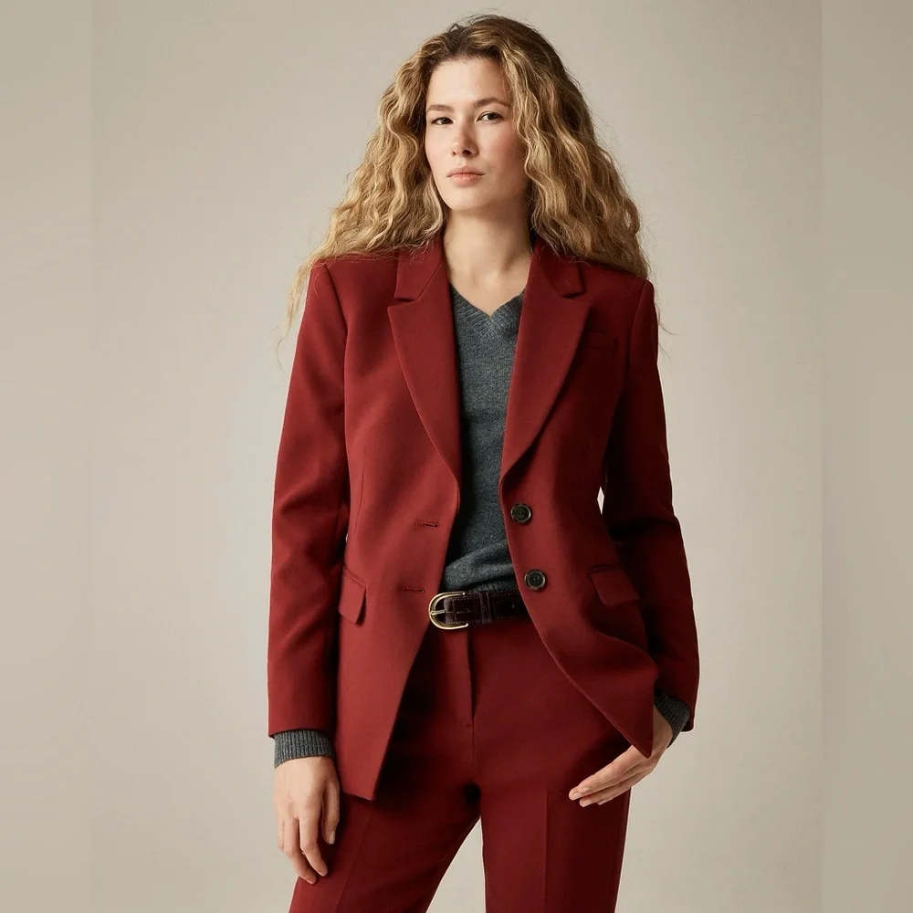 J. Crew Madelyn Blazer + Kaya Pants Crimson Bloom New with Tags!